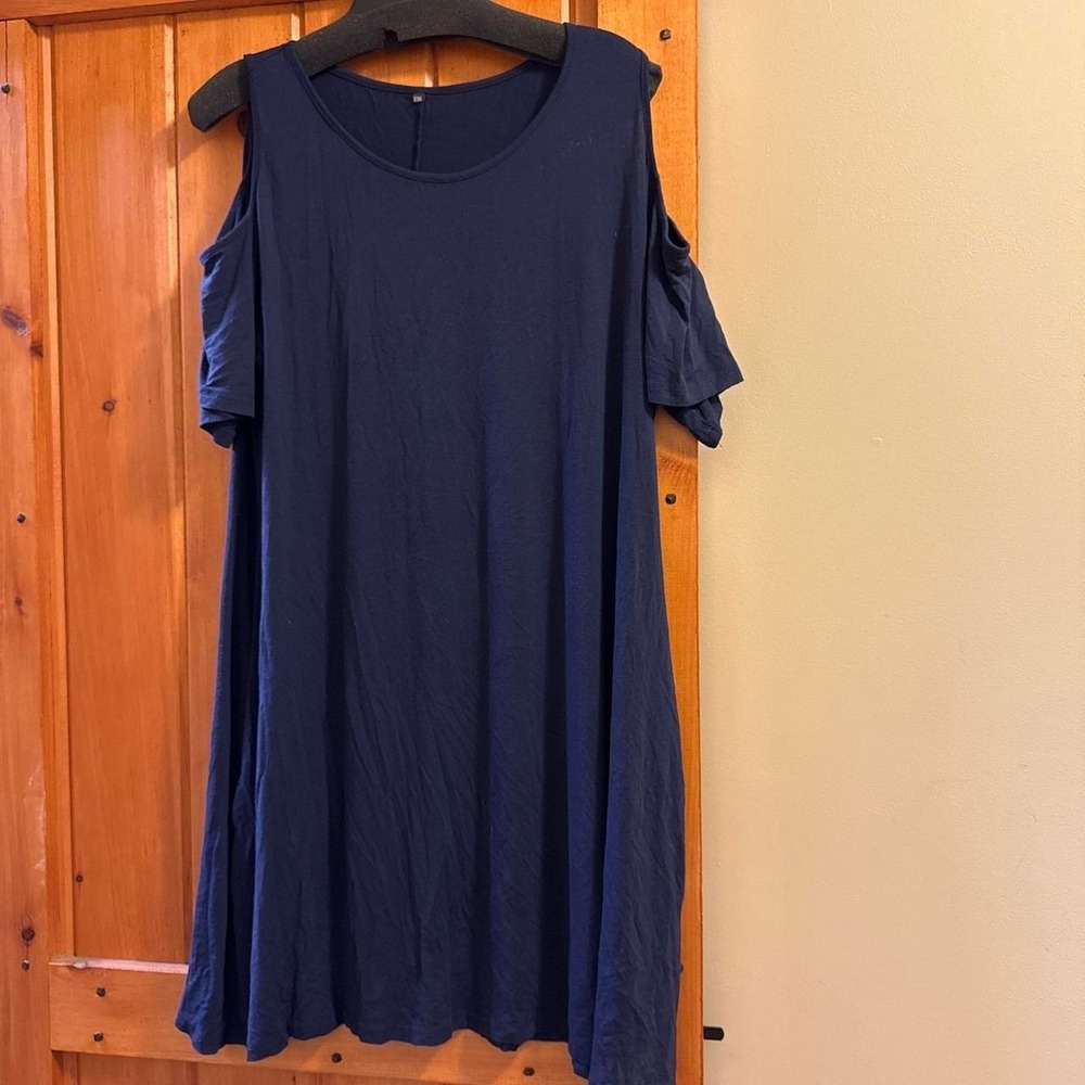Navy blue cold shoulder dress size XXL